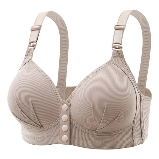 Large Front Buckle Push-Up Bra